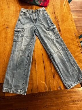 H&M Divided High Rise Cargo Jeans